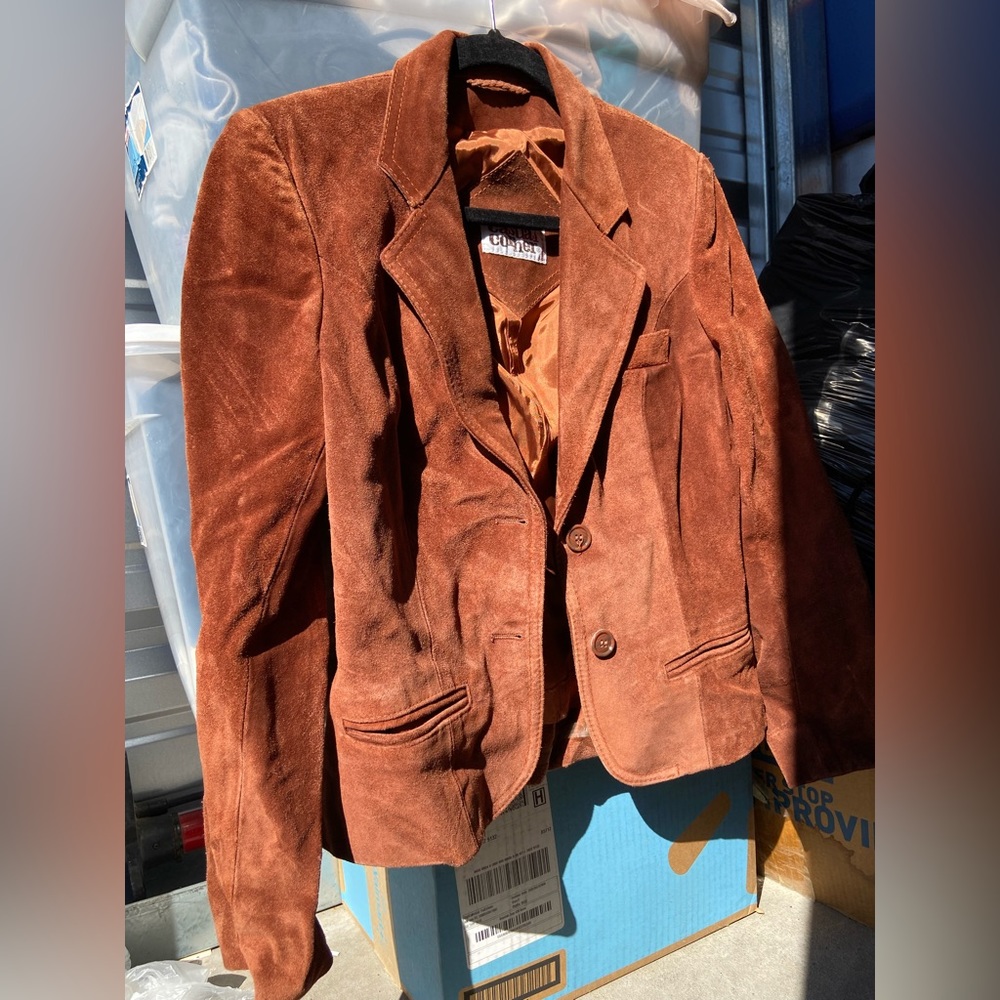Casual Corner Genuine Suede Leather Jacket